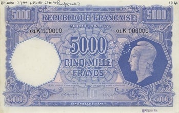 1939 War II France Note