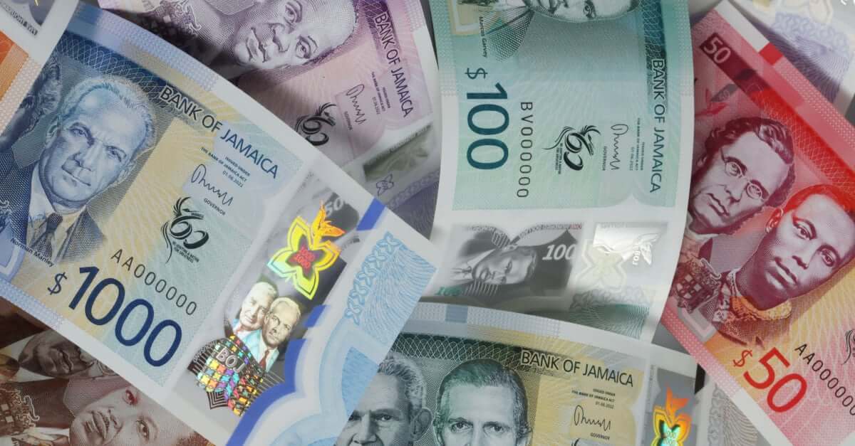 Jamaica new polymer banknote medley