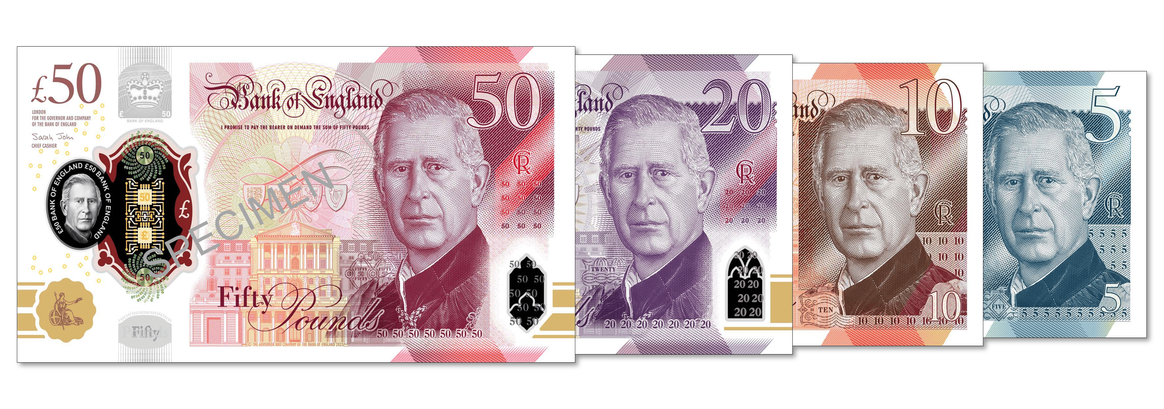 new king charles banknotes