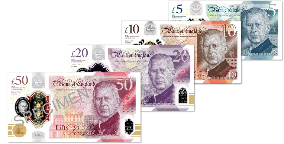 New King Charles banknotes